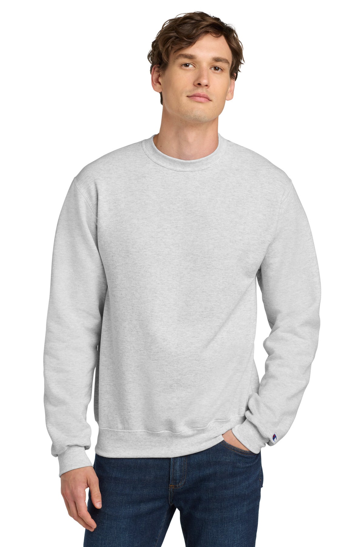 Champion  Powerblend Crewneck Sweatshirt - Silver Grey