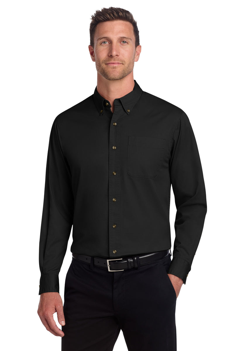 Port Authority Long Sleeve Twill Shirt - Black