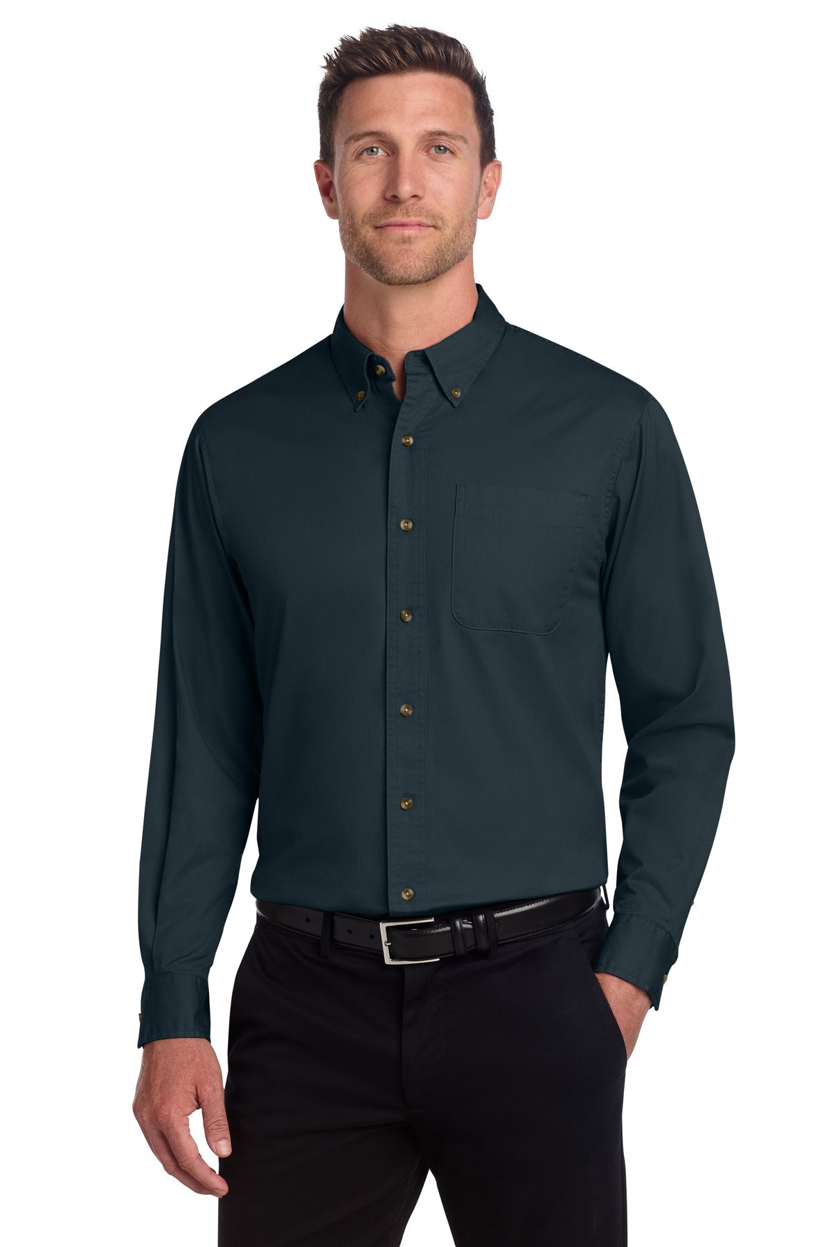 Port Authority Long Sleeve Twill Shirt - Classic Navy