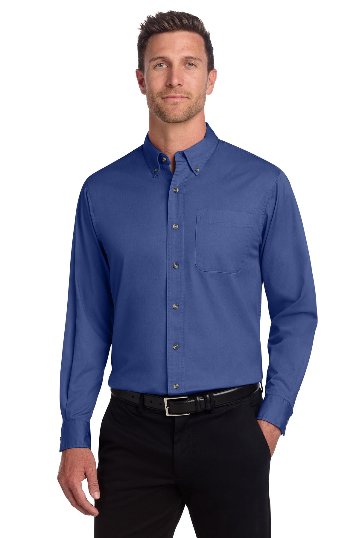 Port Authority Long Sleeve Twill Shirt - Faded Blue