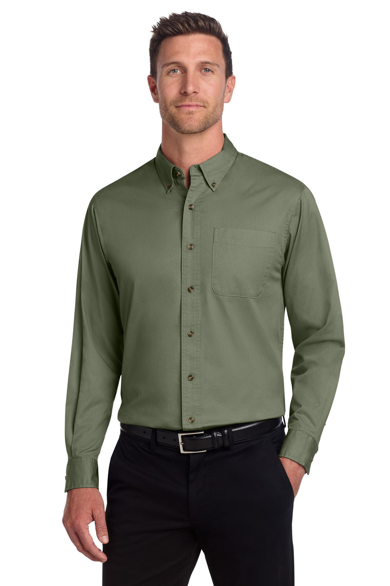 Port Authority Long Sleeve Twill Shirt - Faded Olive
