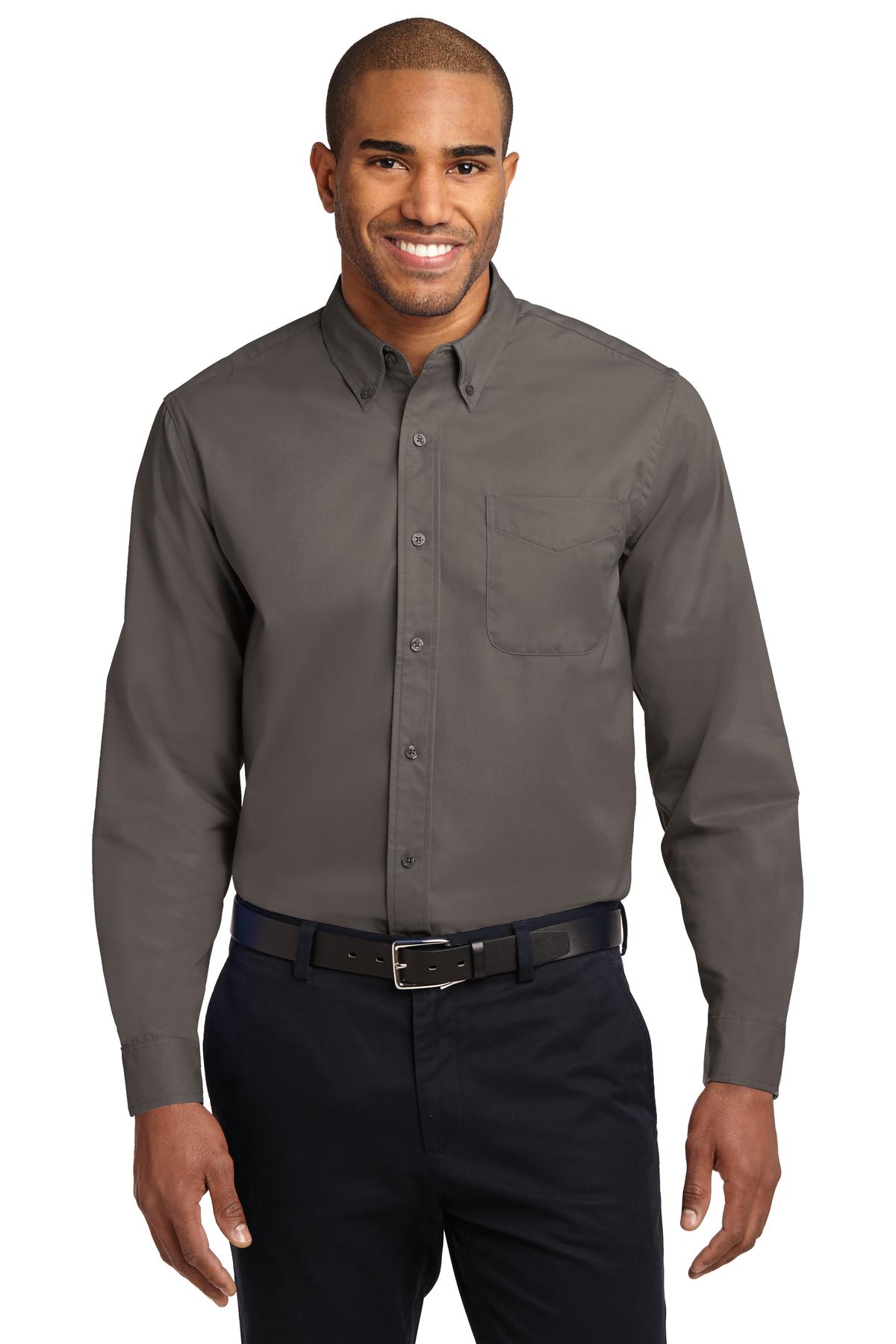Port Authority Extended Size Long Sleeve Easy Care Shirt - Bark