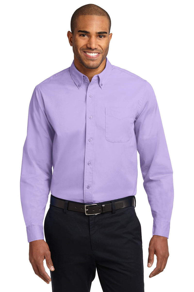 Port Authority Extended Size Long Sleeve Easy Care Shirt - Bright Lavender