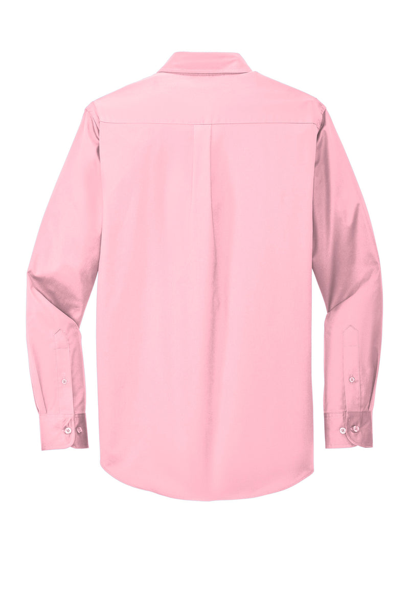 Port Authority Extended Size Long Sleeve Easy Care Shirt - Light Pink
