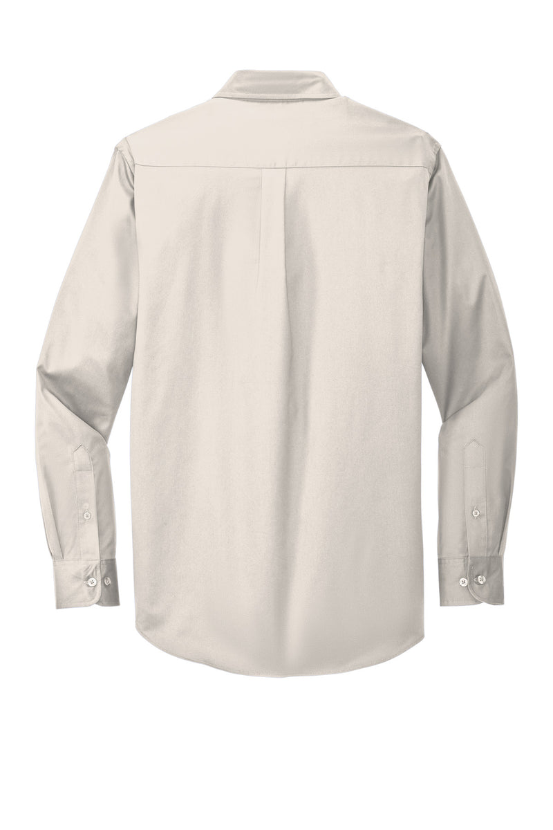 Port Authority Extended Size Long Sleeve Easy Care Shirt - Light Stone/ Classic Navy