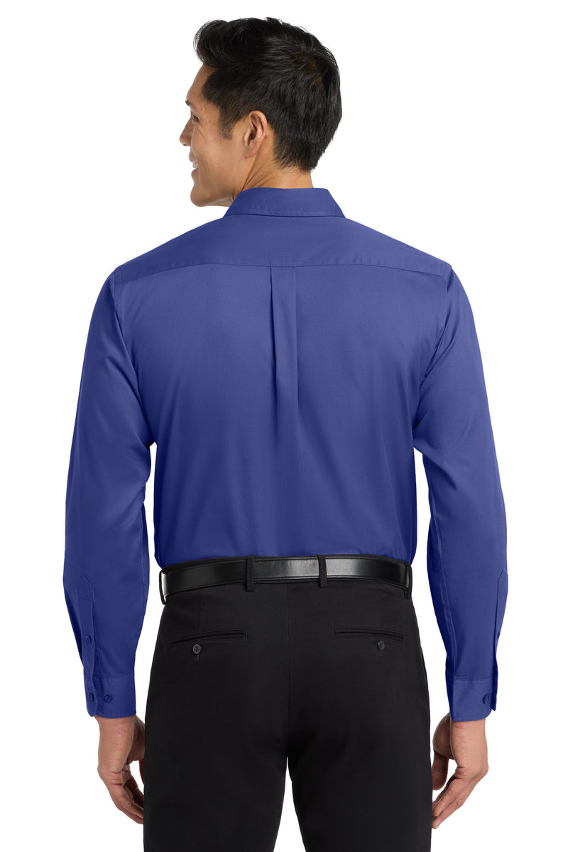 Port Authority Extended Size Long Sleeve Easy Care Shirt - Mediterranean Blue