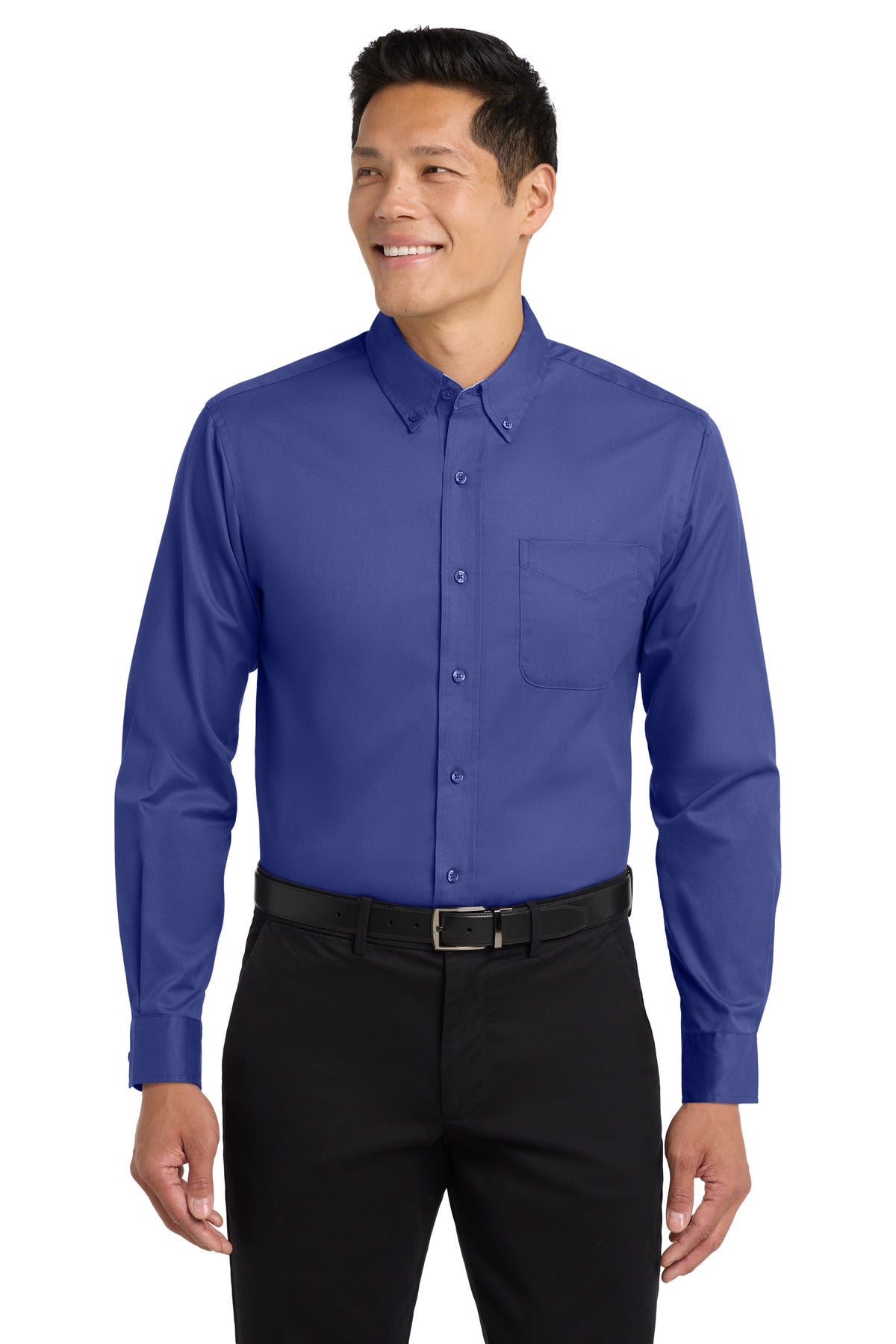 Port Authority Extended Size Long Sleeve Easy Care Shirt - Mediterranean Blue
