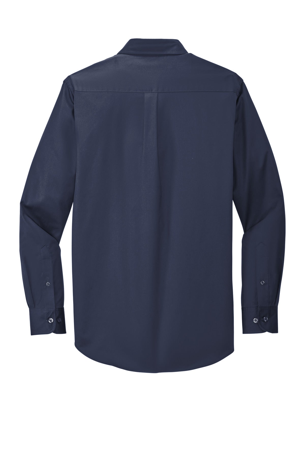 Port Authority Extended Size Long Sleeve Easy Care Shirt - Navy/ Light Stone