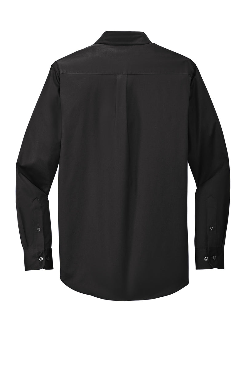Port Authority Long Sleeve Easy Care Shirt - Black/ Light Stone