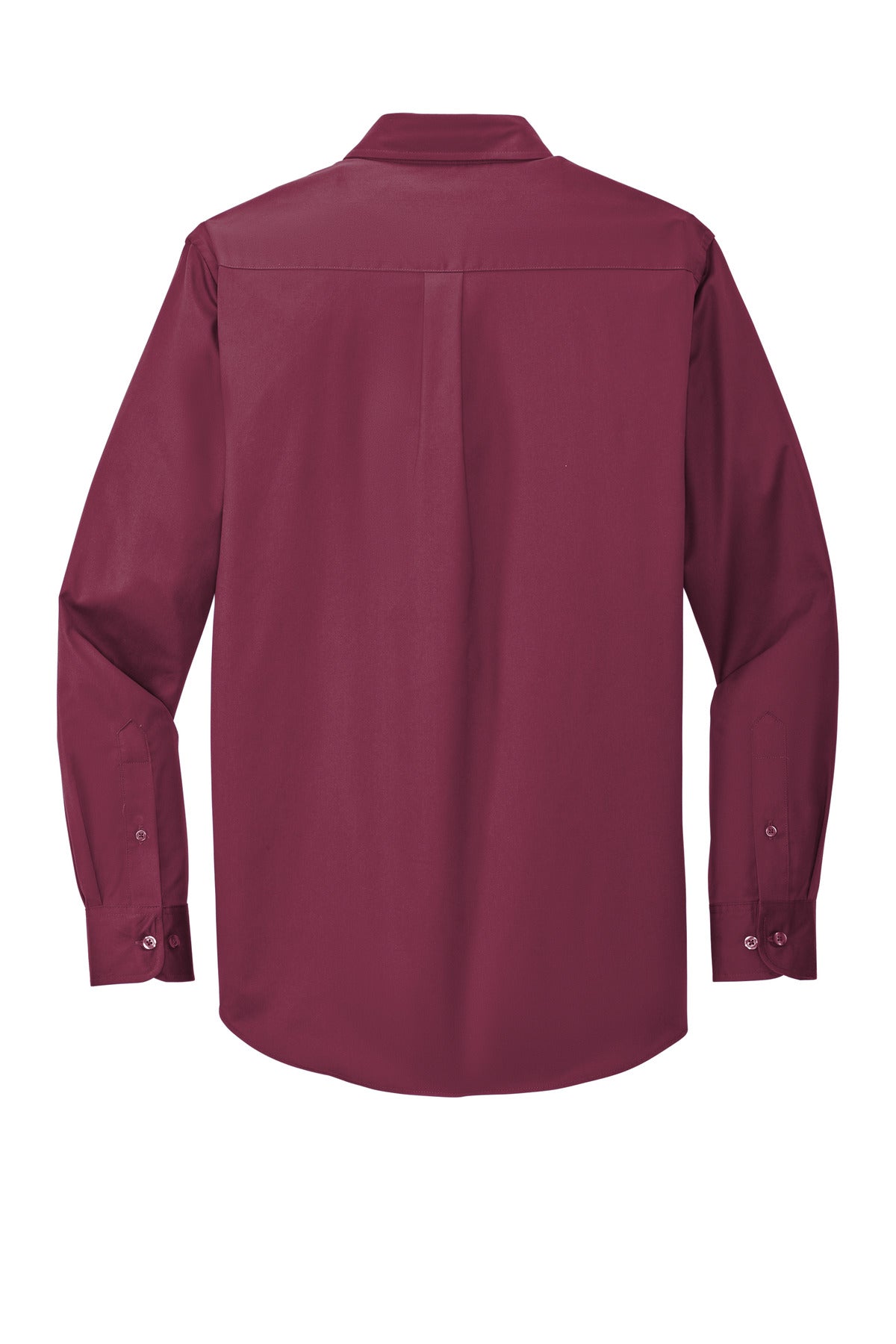 Port Authority Long Sleeve Easy Care Shirt - Burgundy/ Light Stone