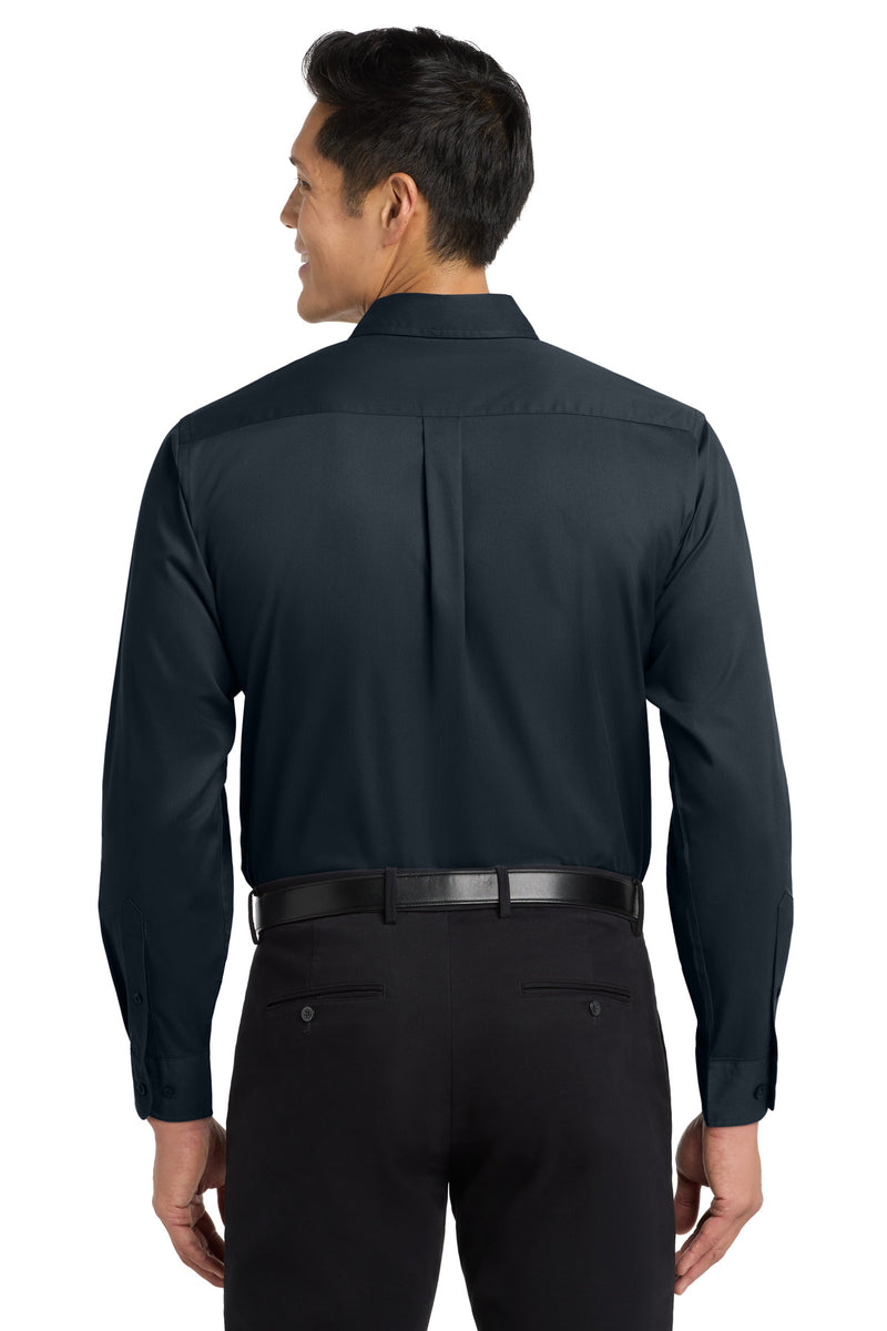Port Authority Long Sleeve Easy Care Shirt - Classic Navy/ Light Stone