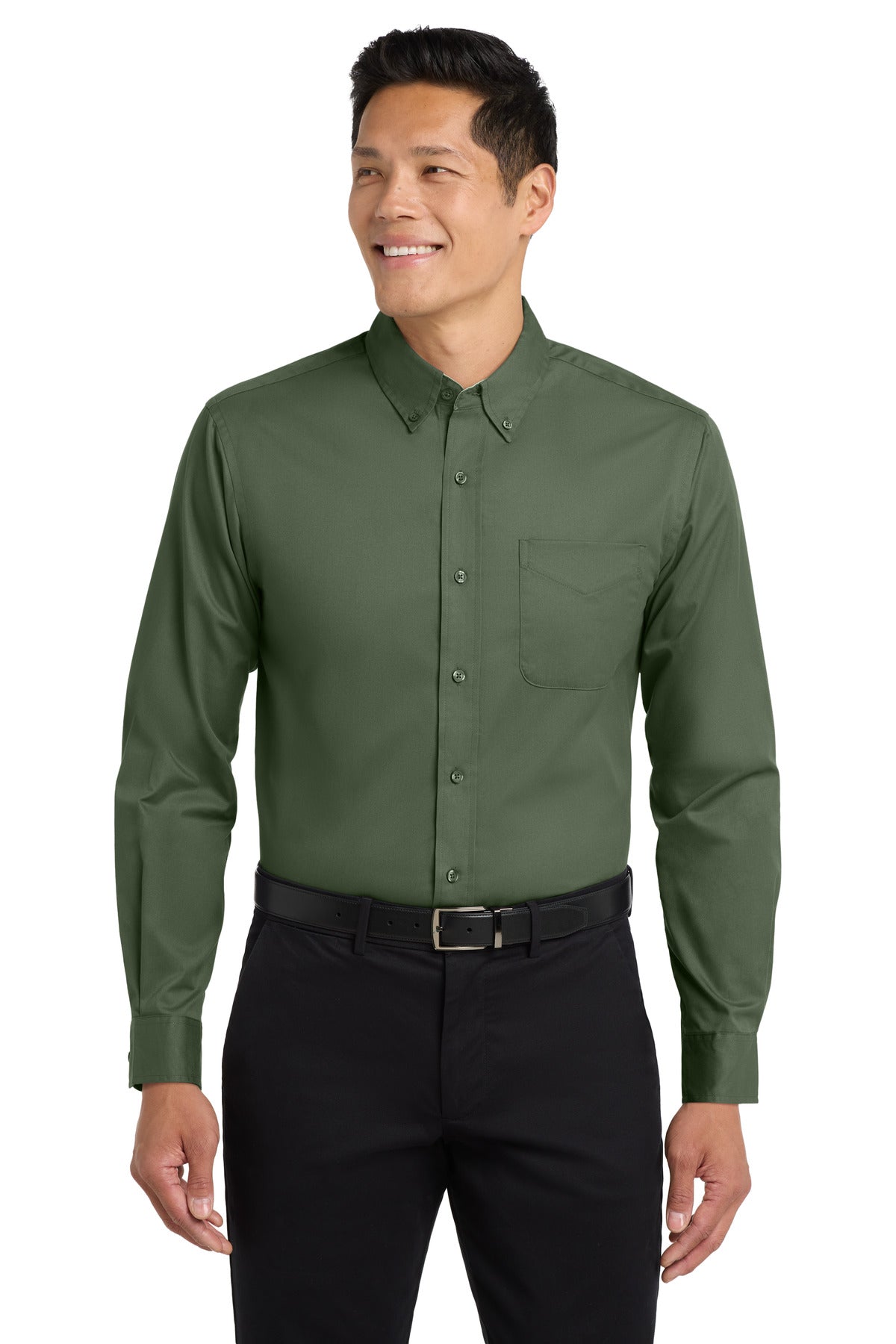 Port Authority Long Sleeve Easy Care Shirt - Clover Green