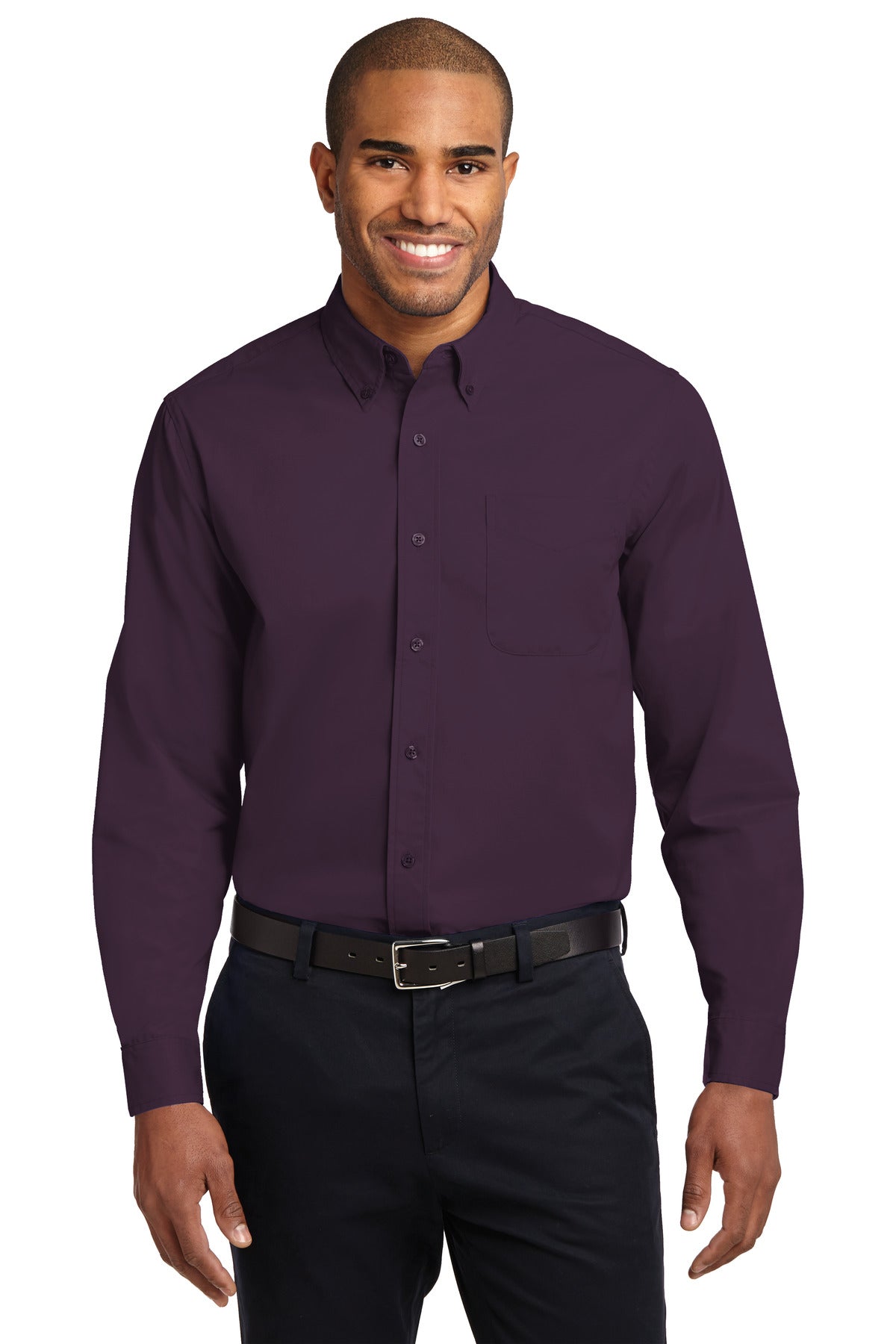 Port Authority Long Sleeve Easy Care Shirt - Eggplant