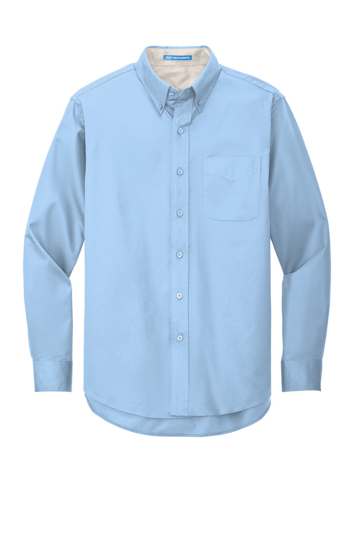 Port Authority Long Sleeve Easy Care Shirt - Light Blue/ Light Stone