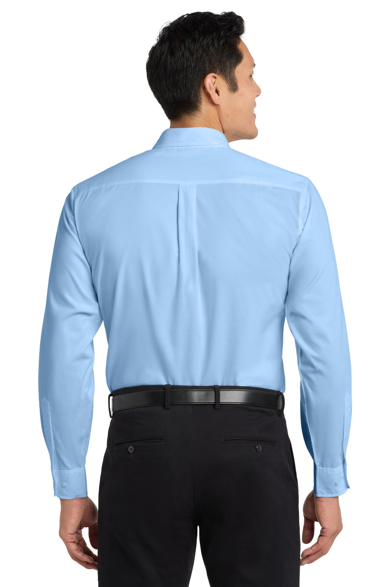 Port Authority Long Sleeve Easy Care Shirt - Light Blue/ Light Stone