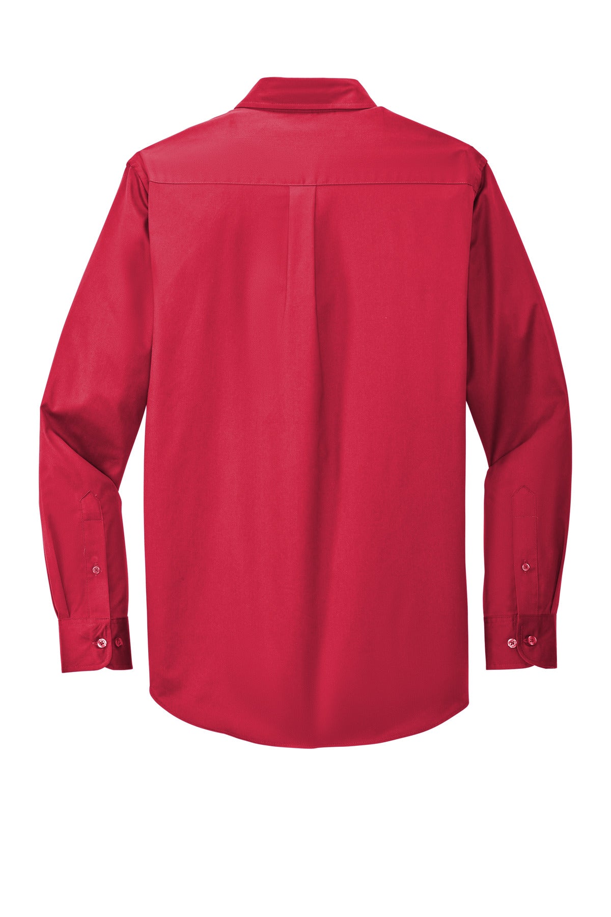 Port Authority Long Sleeve Easy Care Shirt - Red/ Light Stone