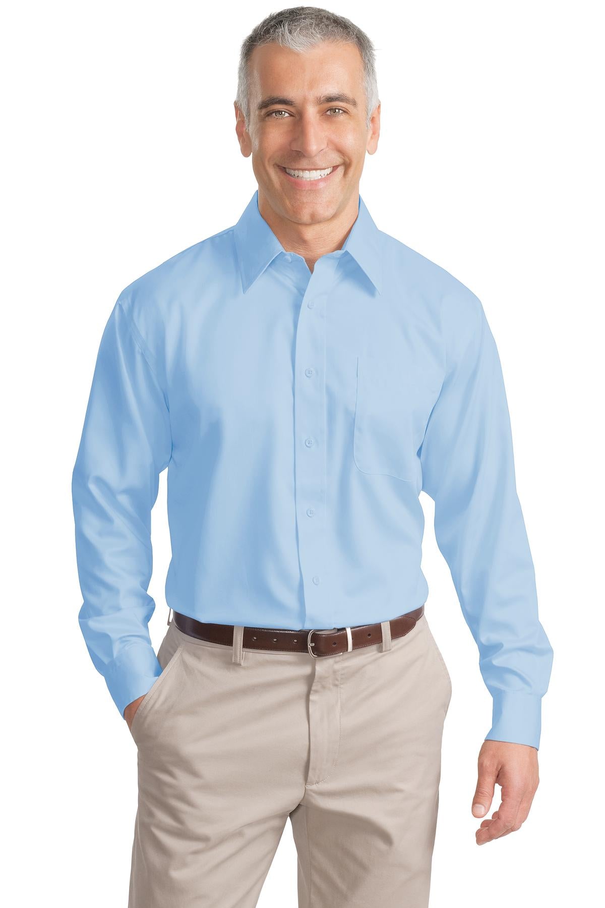 Port Authority Tall Non-Iron Twill Shirt - Sky Blue