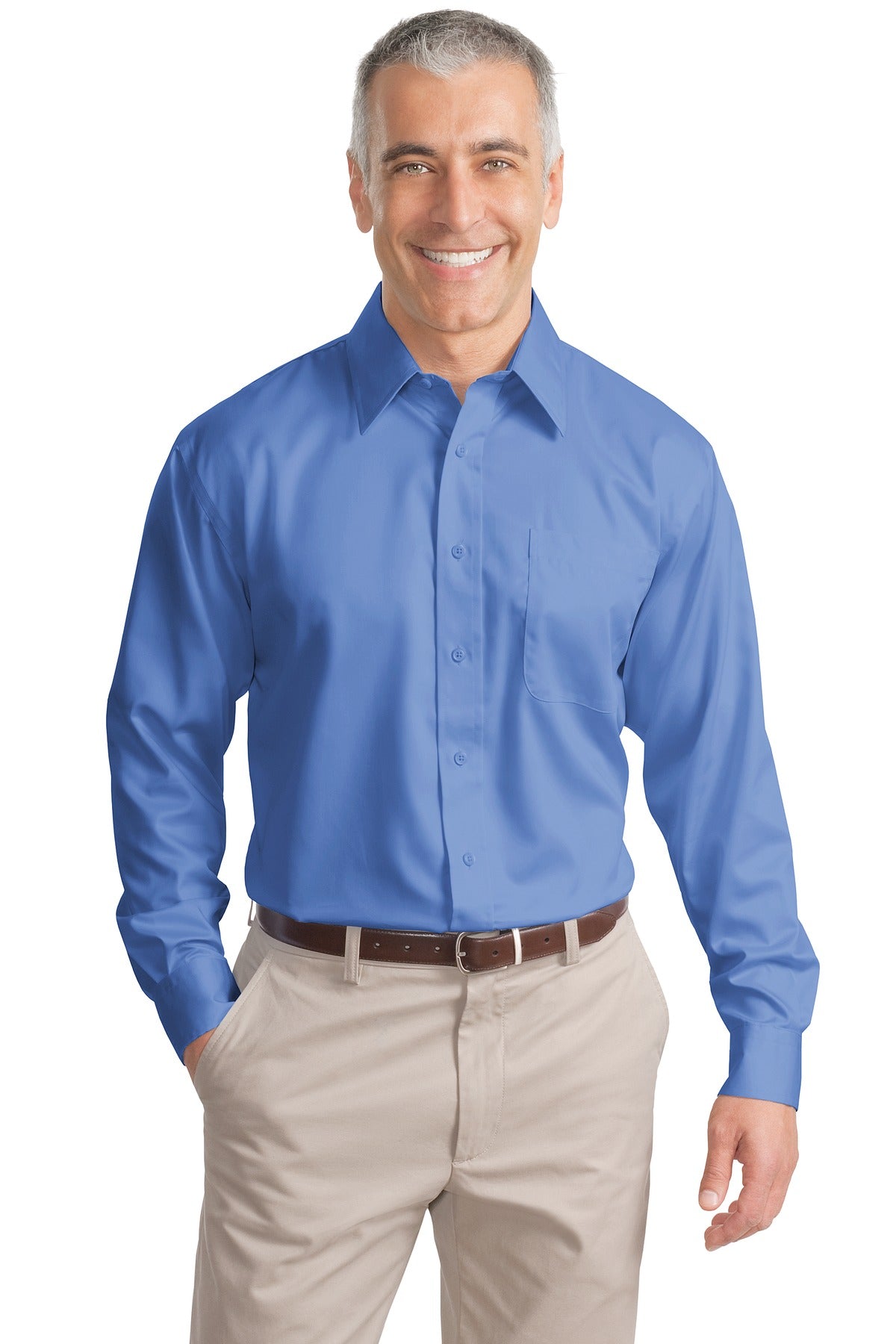 Port Authority Tall Non-Iron Twill Shirt - Ultramarine Blue