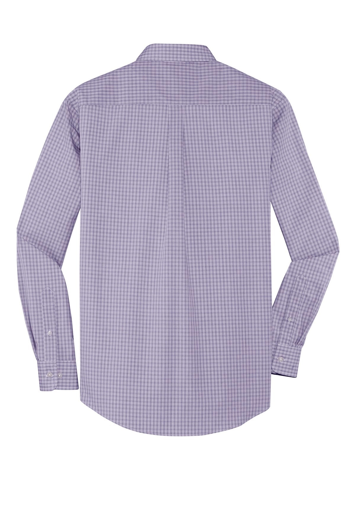 Port Authority Plaid Pattern Easy Care Shirt - Purple