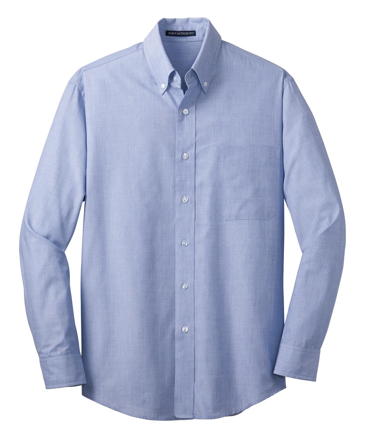 Port Authority Crosshatch Easy Care Shirt - Chambray Blue
