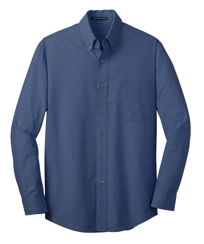 Port Authority Crosshatch Easy Care Shirt - Deep Blue