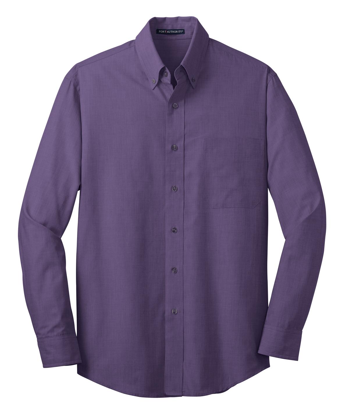 Port Authority Crosshatch Easy Care Shirt - Grape Harvest