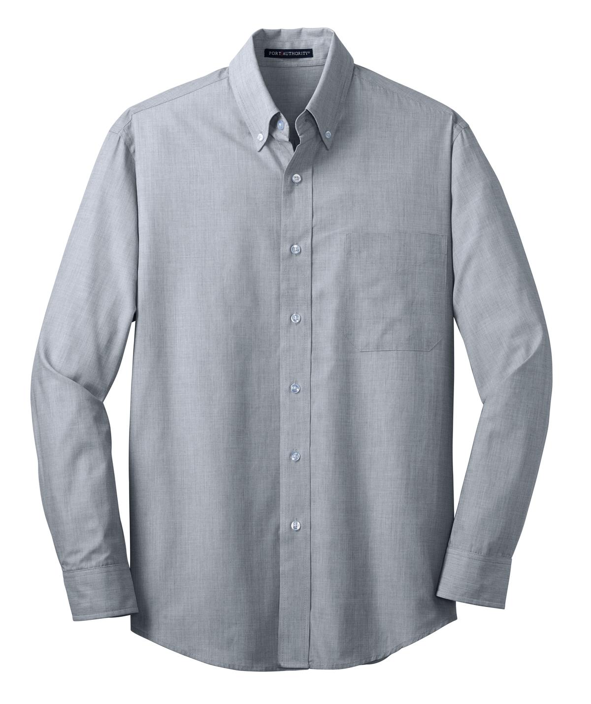 Port Authority Crosshatch Easy Care Shirt - Navy Frost