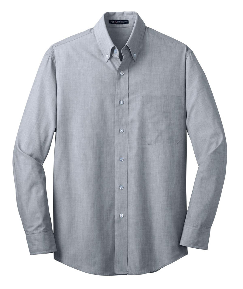 Port Authority Crosshatch Easy Care Shirt - Navy Frost