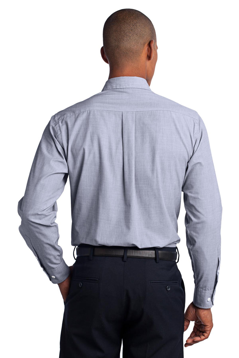 Port Authority Crosshatch Easy Care Shirt - Navy Frost