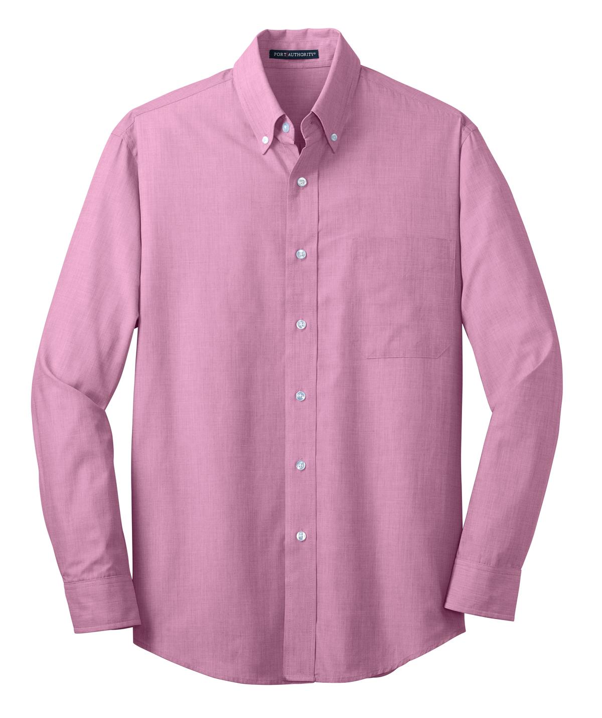 Port Authority Crosshatch Easy Care Shirt - Pink Orchid