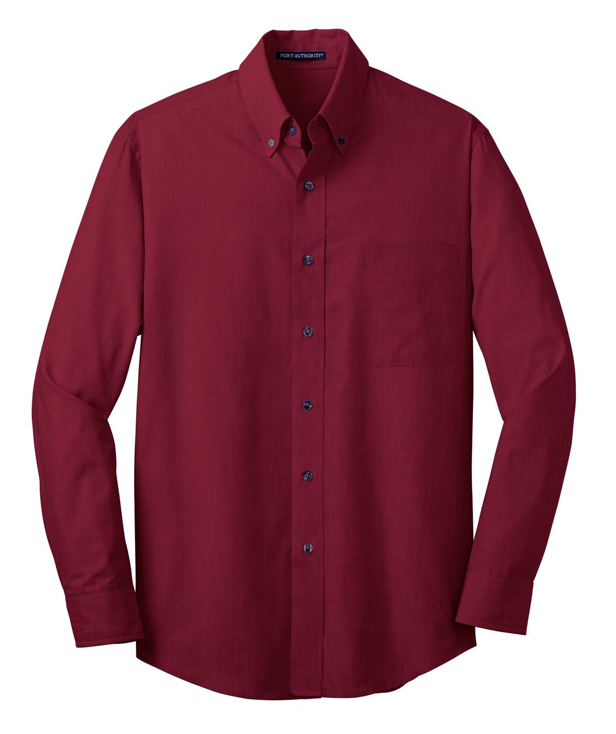Port Authority Crosshatch Easy Care Shirt - Red Oxide