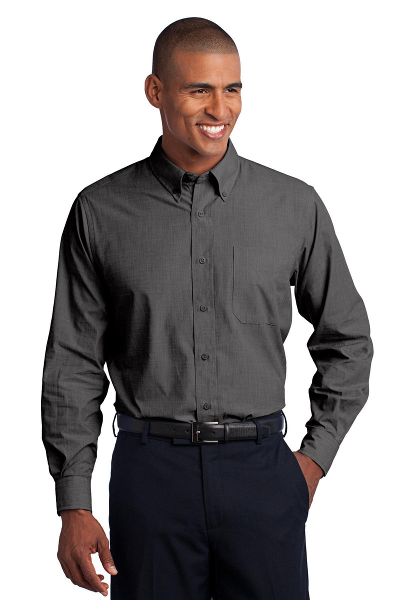Port Authority Crosshatch Easy Care Shirt - Soft Black