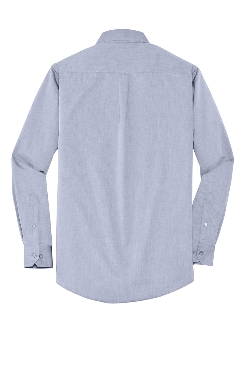 Port Authority Crosshatch Easy Care Shirt - Navy Frost