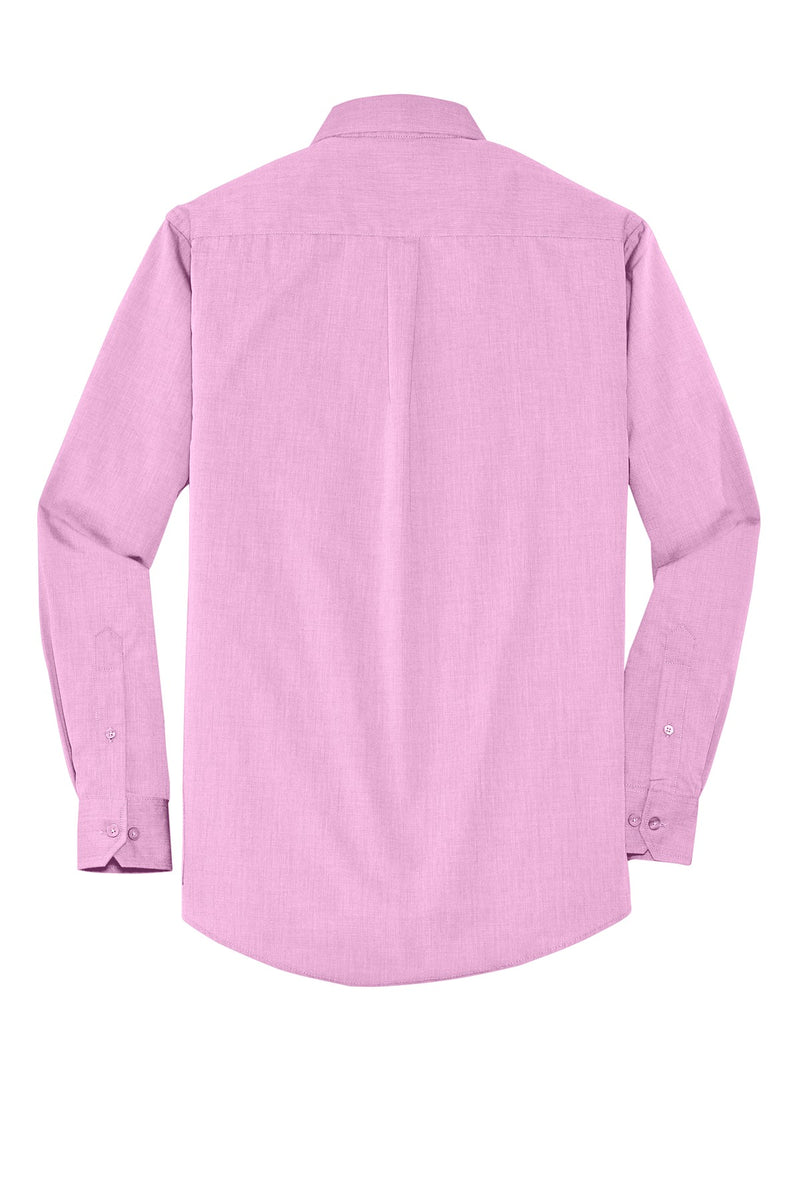 Port Authority Crosshatch Easy Care Shirt - Pink Orchid