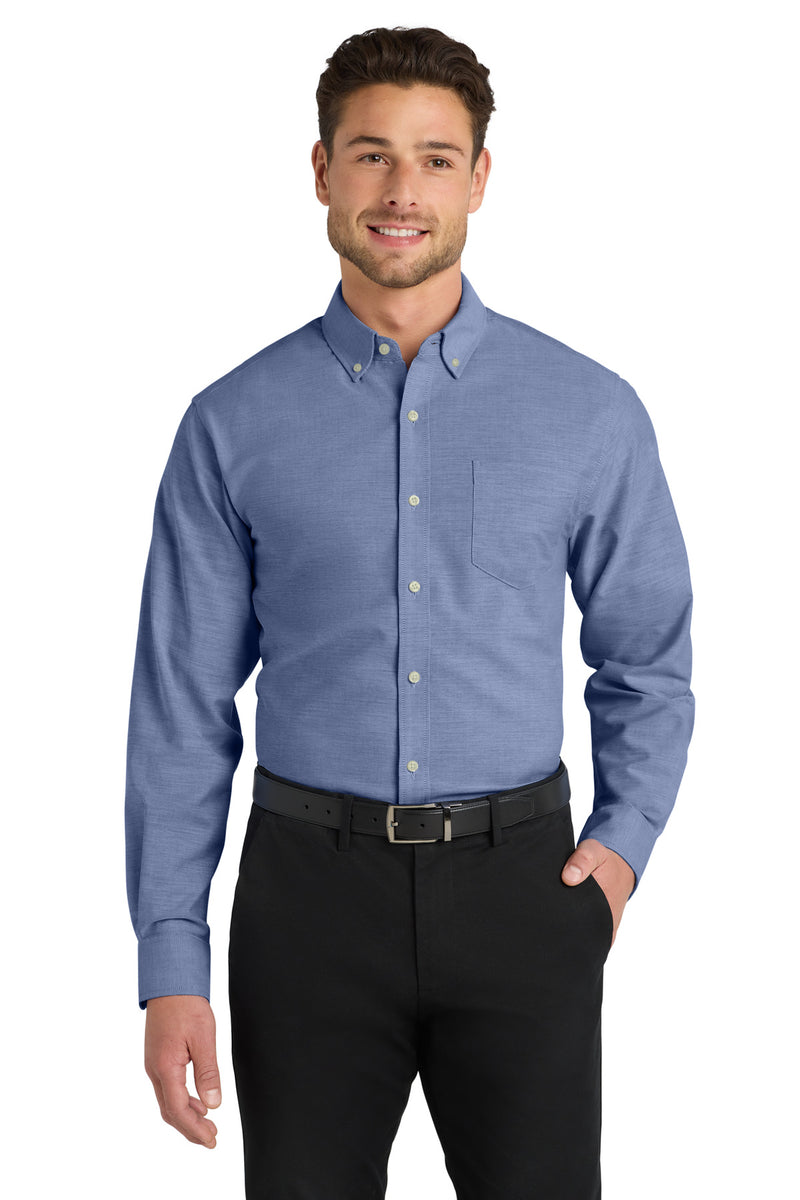Port Authority   Untucked Fit SuperPro  Oxford - Navy