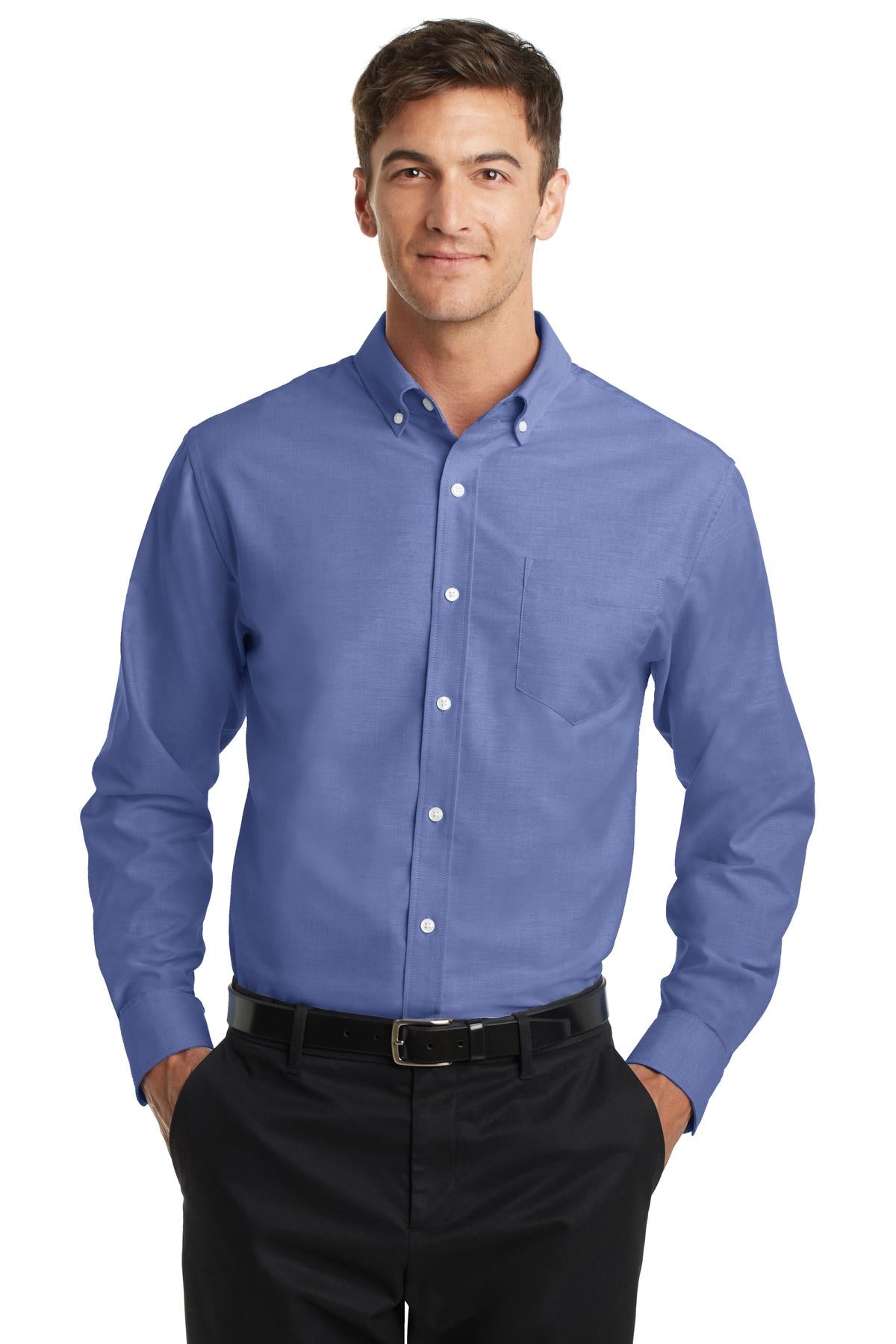 Port Authority SuperPro Oxford Shirt - Navy
