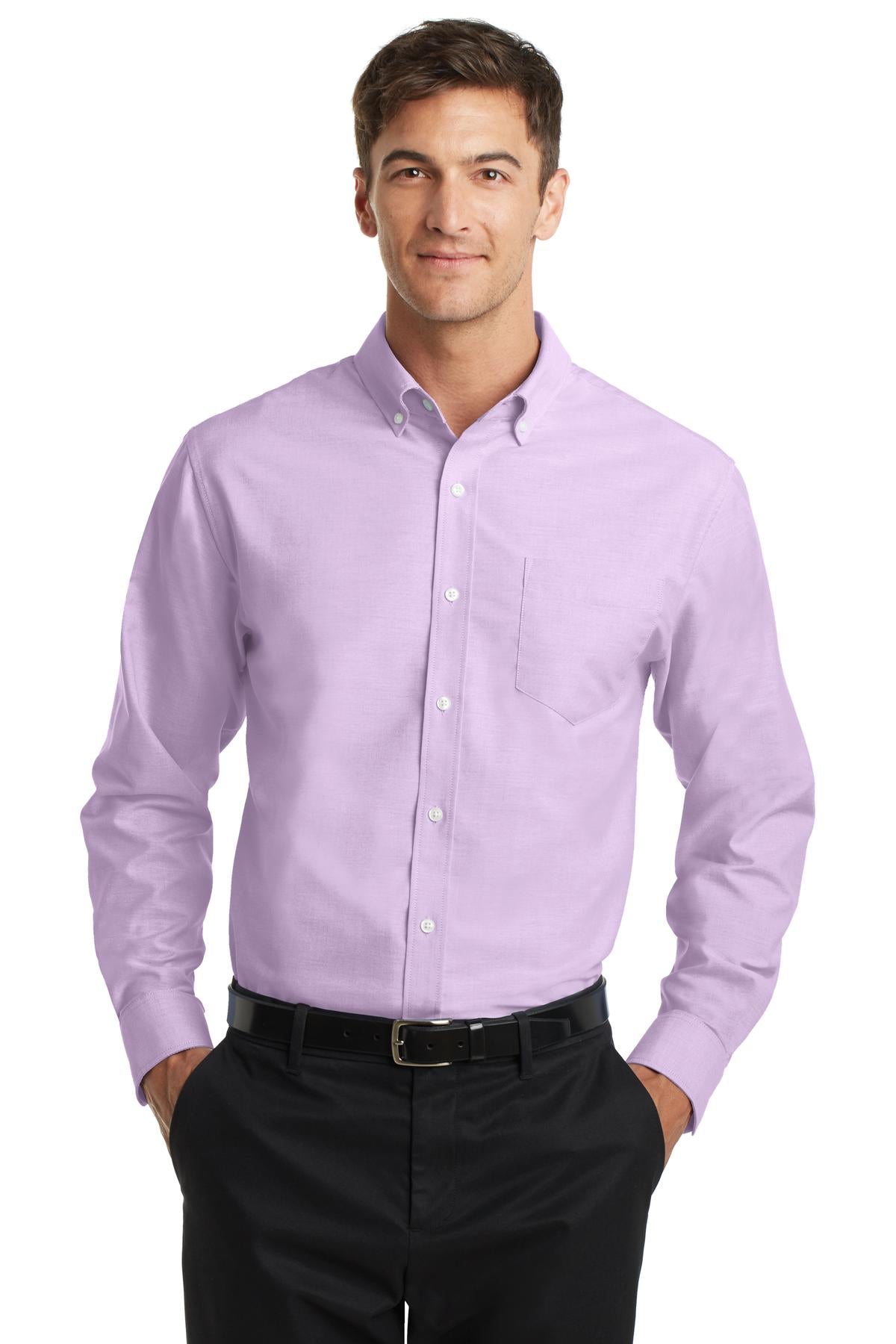 Port Authority SuperPro Oxford Shirt - Soft Purple