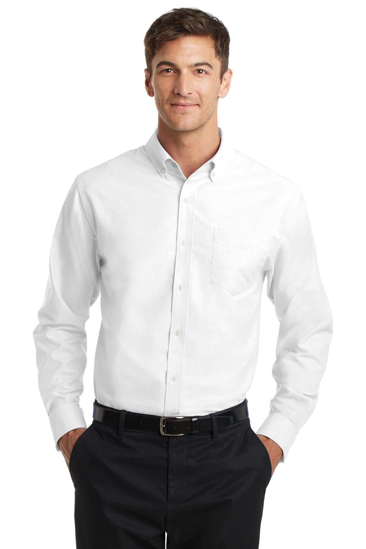 Port Authority SuperPro Oxford Shirt - White