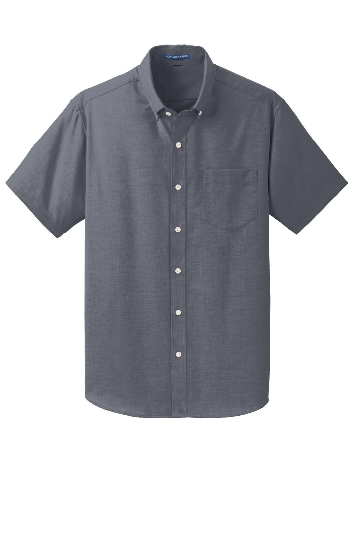 Port Authority Short Sleeve SuperPro Oxford Shirt - Black