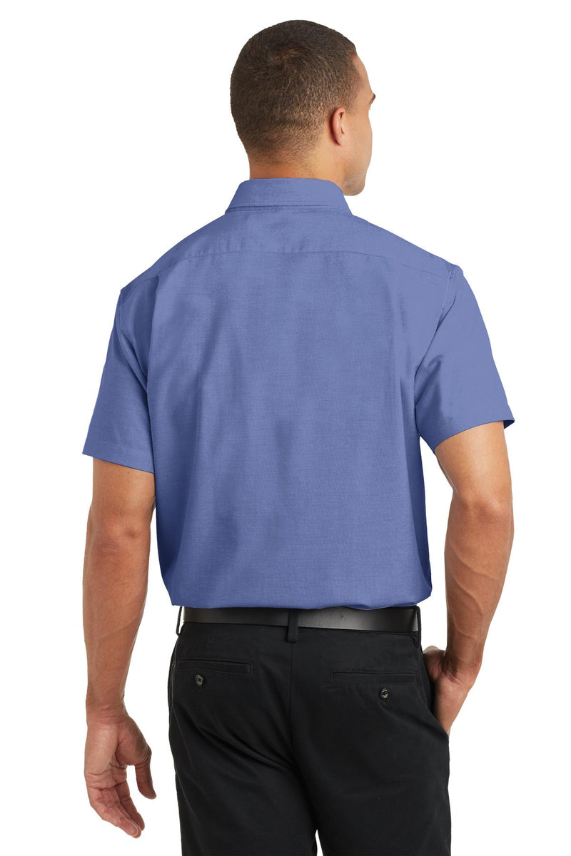 Port Authority Short Sleeve SuperPro Oxford Shirt - Navy