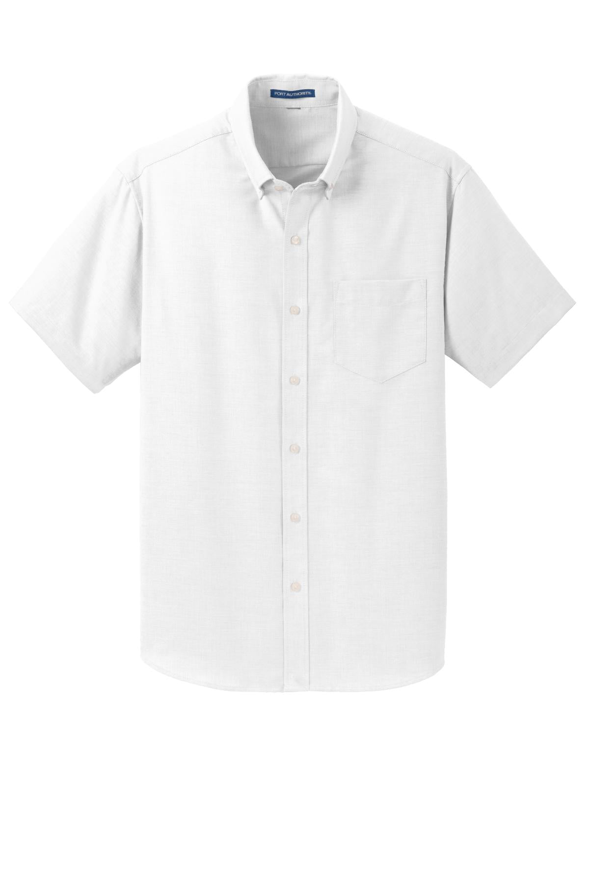 Port Authority Short Sleeve SuperPro Oxford Shirt - White