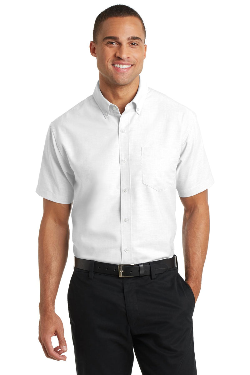 Port Authority Short Sleeve SuperPro Oxford Shirt - White