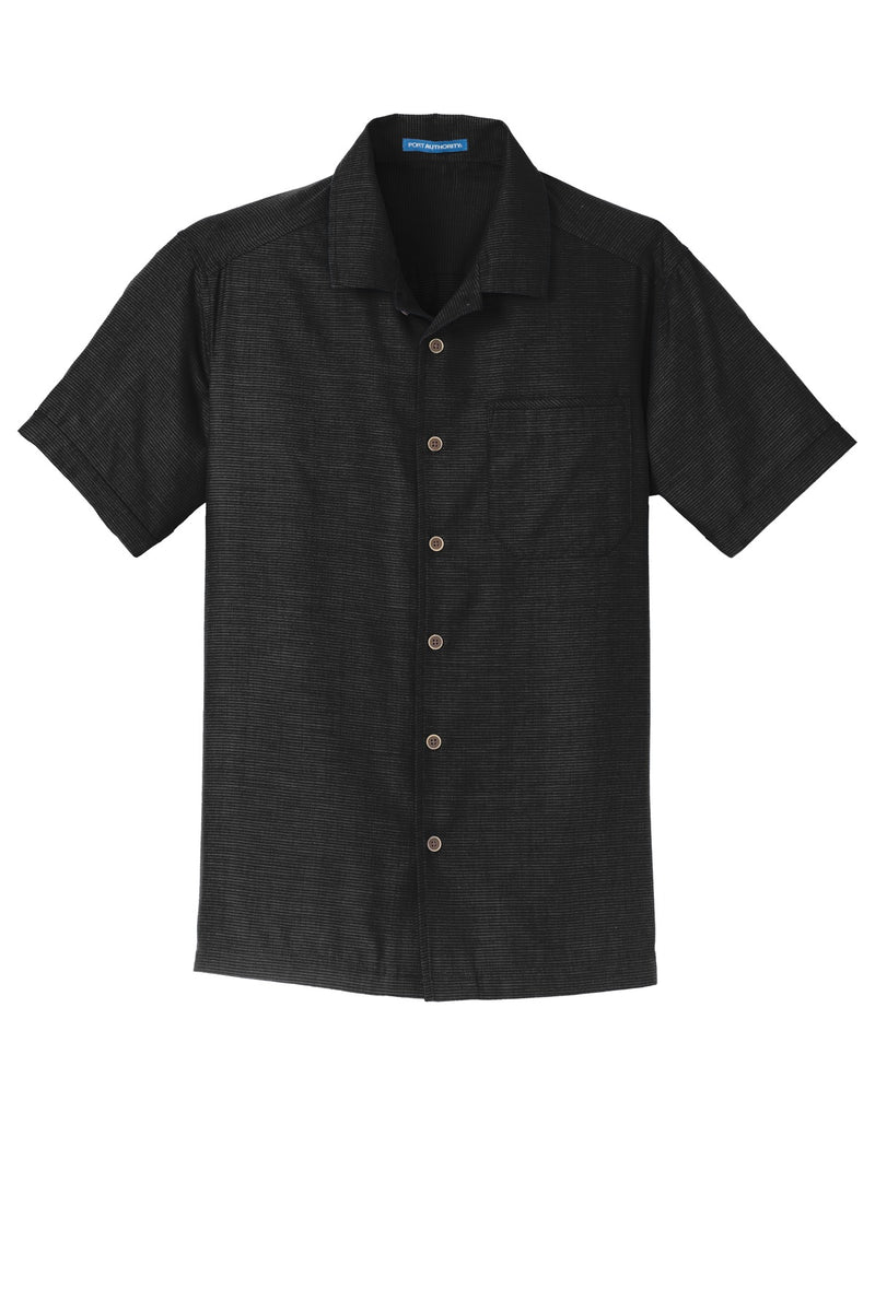 Port Authority Textured Camp Shirt - Black