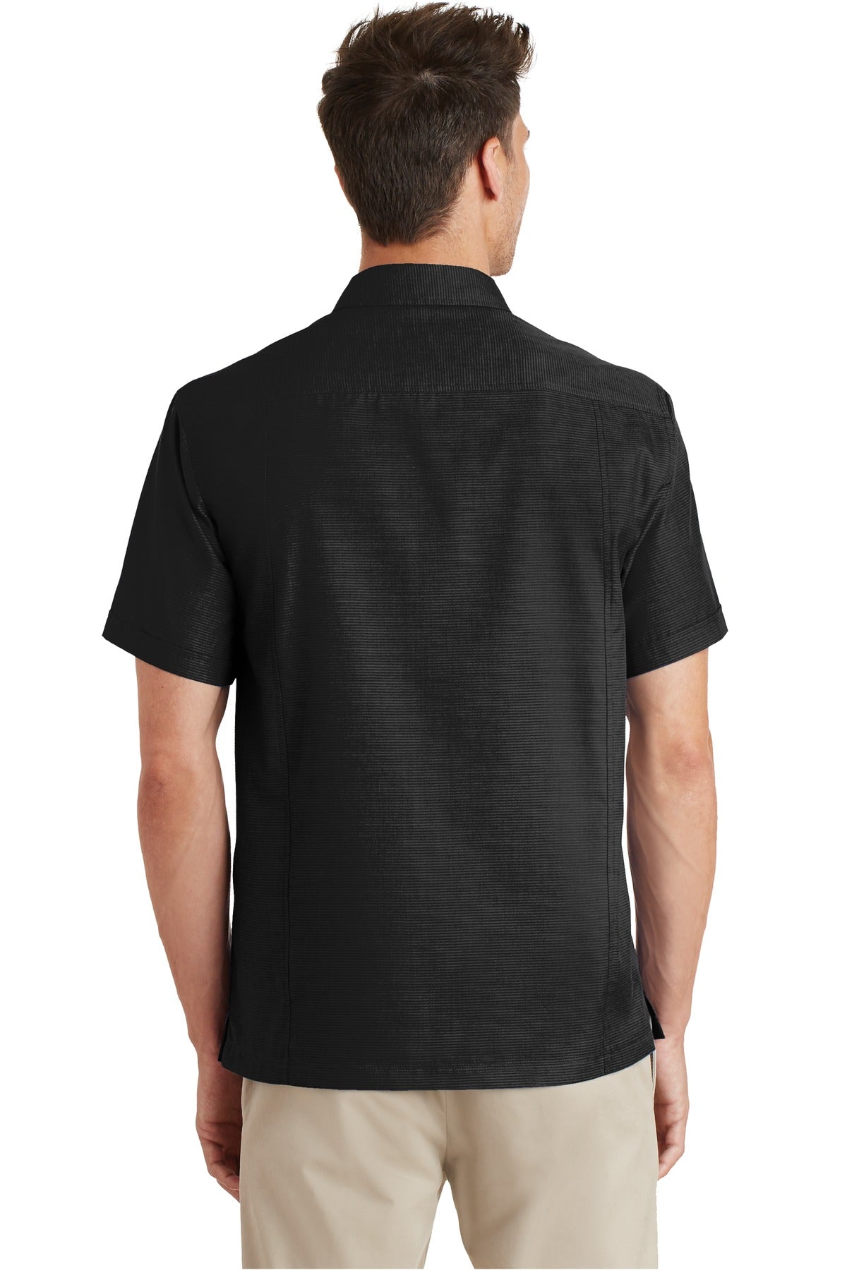 Port Authority Textured Camp Shirt - Black
