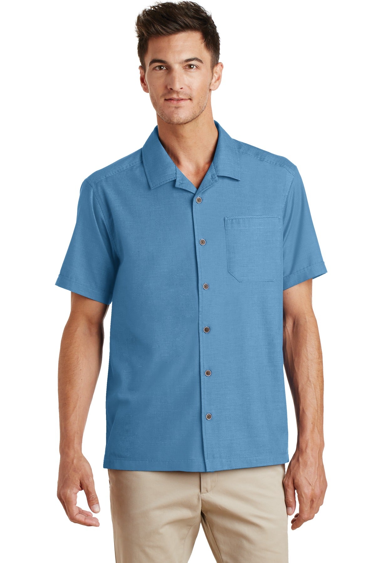 Port Authority Textured Camp Shirt - Celadon