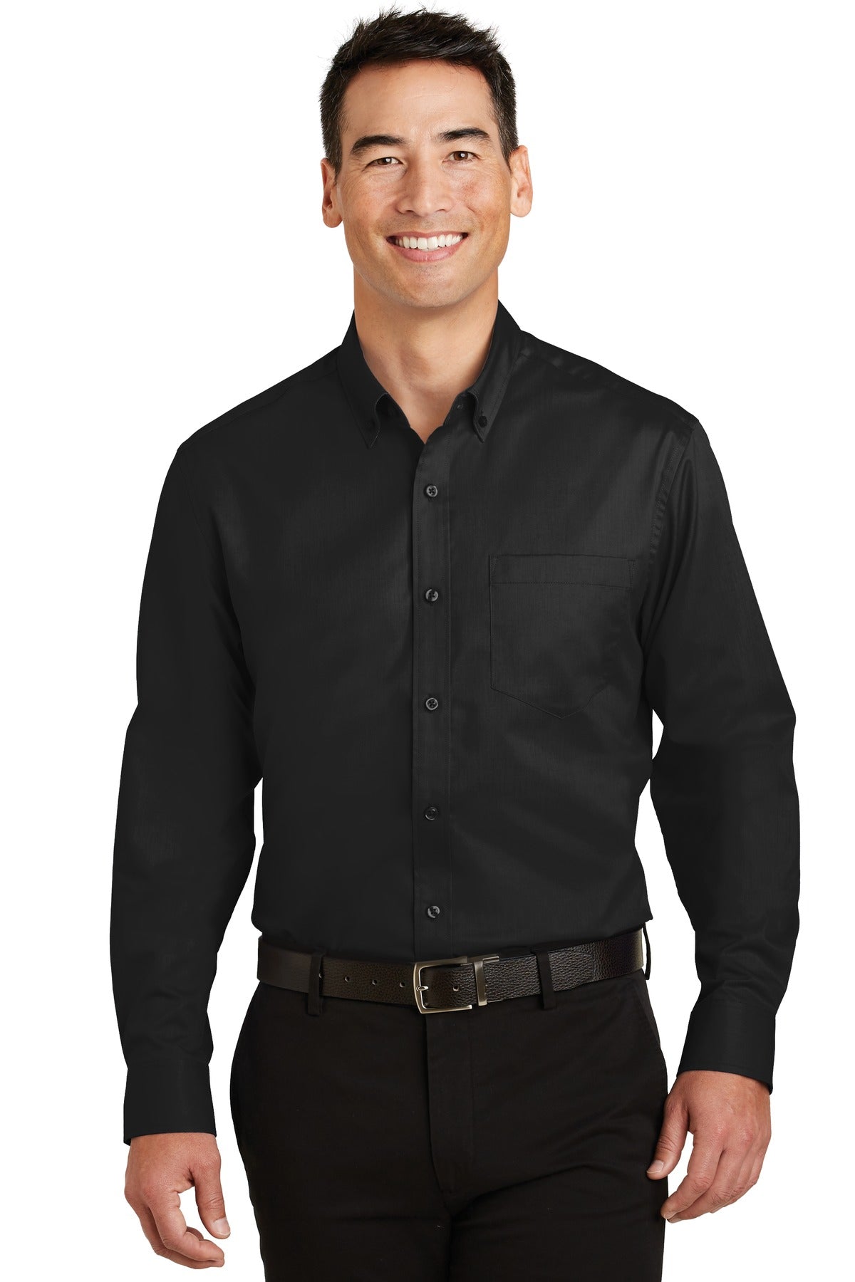 Port Authority SuperPro Twill Shirt - Black