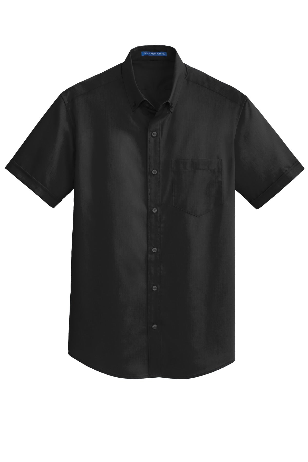 Port Authority Short Sleeve SuperPro Twill Shirt - Black