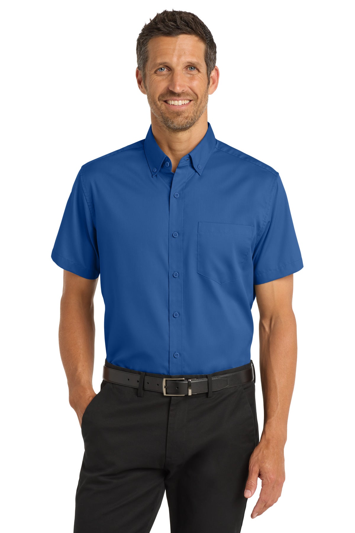 Port Authority Short Sleeve SuperPro Twill Shirt - True Blue