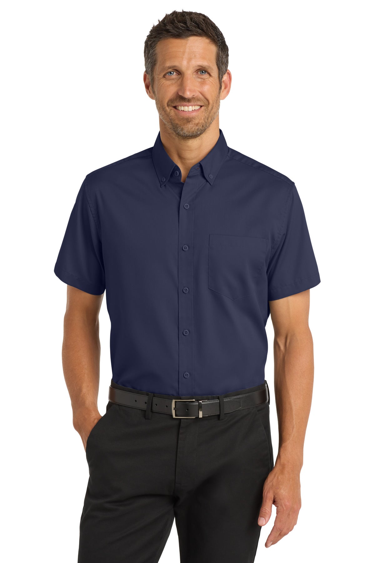 Port Authority Short Sleeve SuperPro Twill Shirt - True Navy