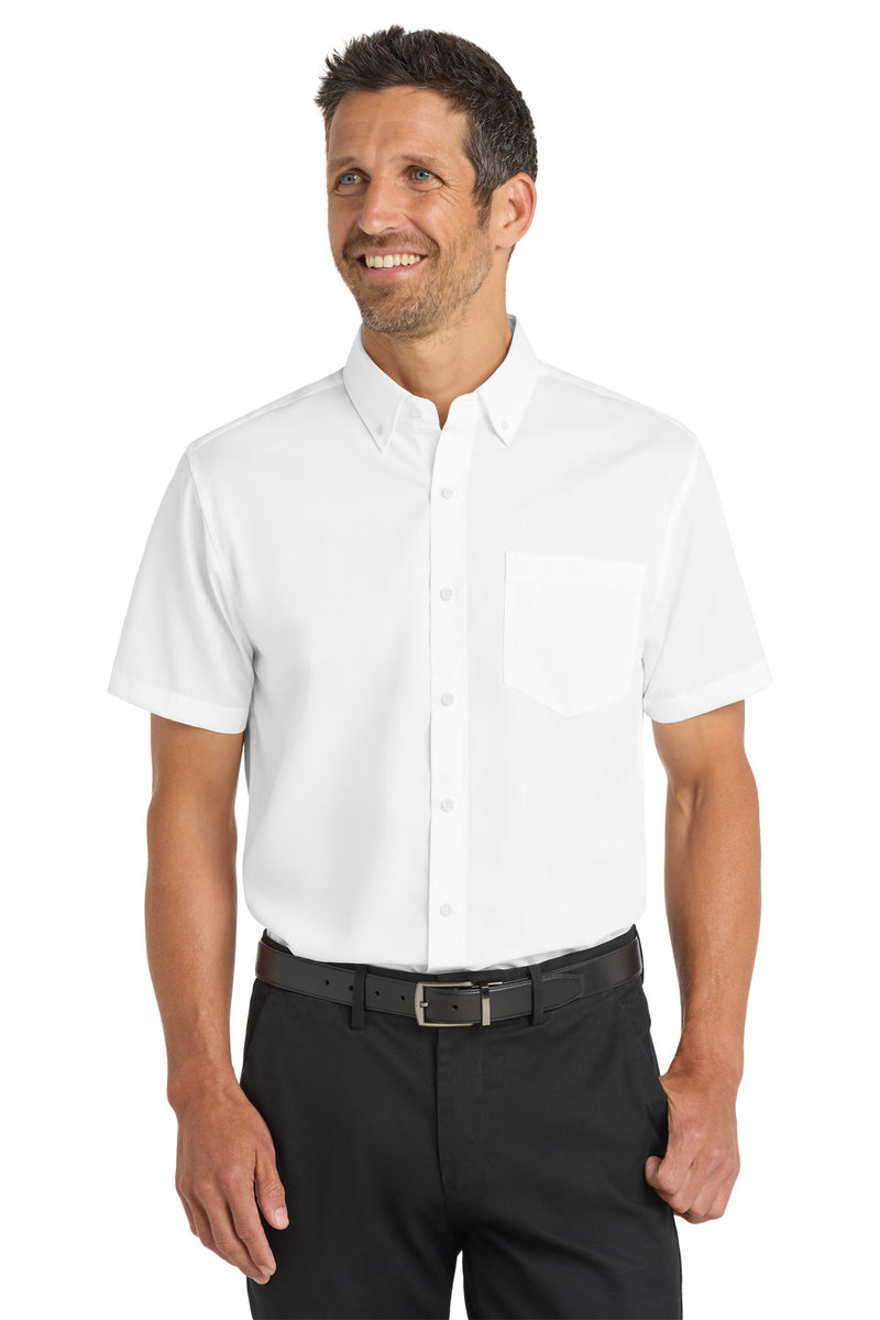 Port Authority Short Sleeve SuperPro Twill Shirt - White